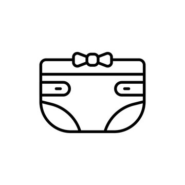 recommend clip art: Diapers outline icons, minimalist vector illustration ,simple transparent graphic element .Isolated on white background