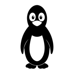 Fototapeta premium Penguin cartoon vector silhouette