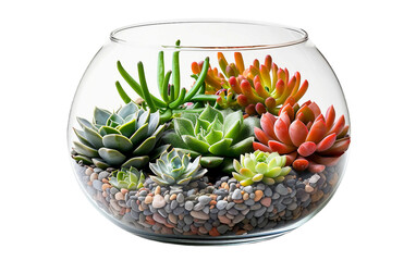 Stylish Glass Terrarium on transparent background PNG.