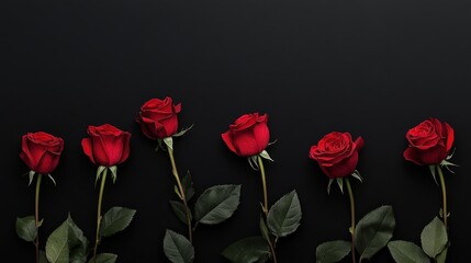 Valentine's Day or Wedding Background with Beautiful Roses. Concept for a romantic party invitation or love message. Premium and luxurious Ai-Generative.
