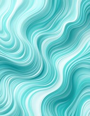 Abstract Teal Swirling Wave Pattern Background