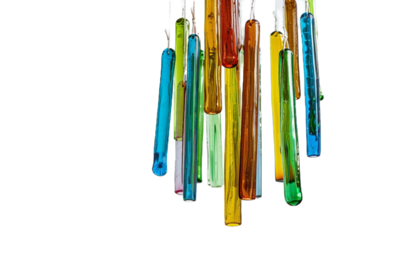 Elegant Wind Chime on transparent background PNG.