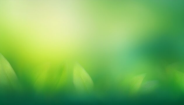 Abstract nature blurred background. Green gradient backdrop. Generated image