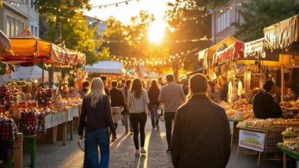 People enjoying local markets and cultural festivals to celebrate regional traditions