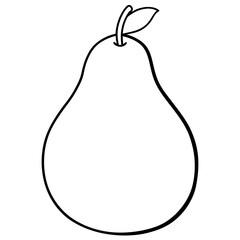 Pear line art art vector