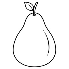 Pear line art art vector
