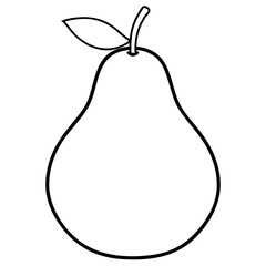 Pear line art art vector
