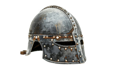 Gleaming Steel Helmet on transparent background PNG.