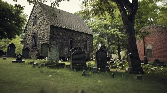 Salem witch trial sites, mysterious and historical ambiance
