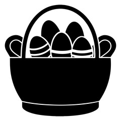 Easter Blessings in Every Basket vector silhouette