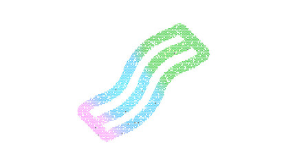 Icon bacon is made up of LED square shapes. There are bright diodes and there are black dead diodes