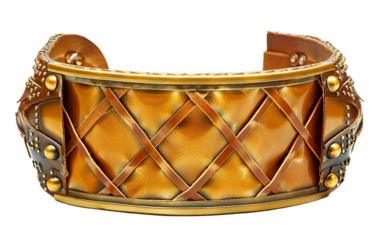 Stylish Leather Armlet on transparent background PNG.