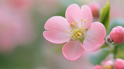 Obraz premium Delicate Pink Blossom Flower Softly Blooms