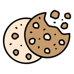 Illustration of Cookies Filled Icon Design