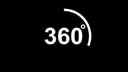 360 degree view icon animation, Icon 360° animation with optional lama matte. Chroma key included