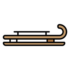 Illustration of Sledge Filled Icon Design