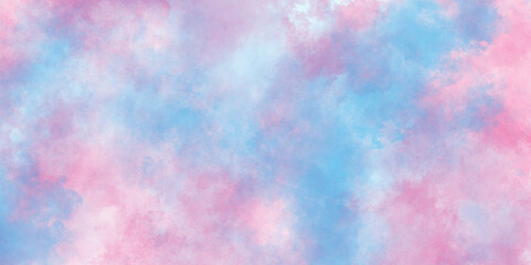 Colorful watercolor background with mixed colors, Aged watercolor paper texture with light blue and brown, yellow and green color, Fantasy polished light pink abstract watercolor painted background.