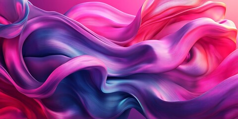 Obraz premium Abstract pink, purple, and blue fluid waves.