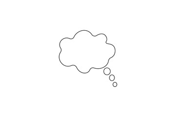 cloud continuous line drawing summer concept
 Isolated on white background 
