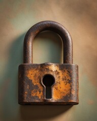 Rustic Padlock's Classic Texture and Protective Function