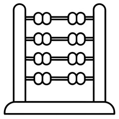 Abacus Line Art Vector Illustration