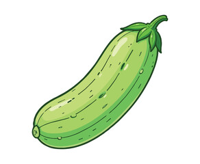 Cucumber Isolated Vector Illustration Coloring Page