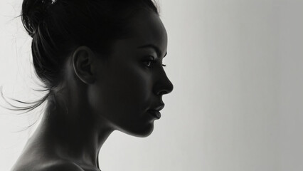 Fototapeta premium A monochrome, blurred portrait emphasizing light and texture.