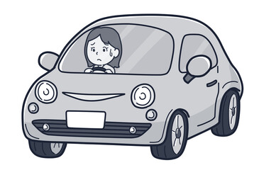 困っている運転手（1トーン）