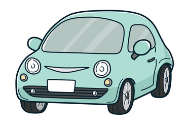 かわいい車（グリーン）
