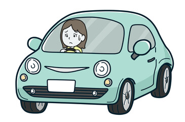 困っている運転手（肌色白）