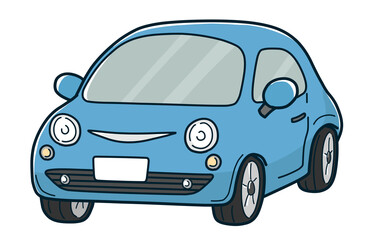 かわいい車（ブルー）