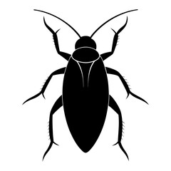Cockroach Silhouette vector illustration