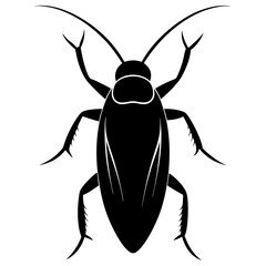 Cockroach Silhouette vector illustration