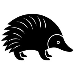 Echidna minimalist simple vector art illustration