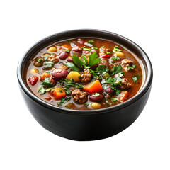 Tasty Green Lentil Stew Isolated On Transparent Background