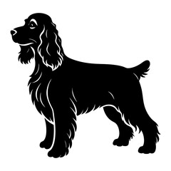 Cocker Spaniel Silhouette vector illustration