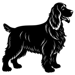 Cocker Spaniel Silhouette vector illustration