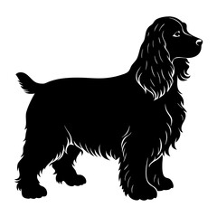 Cocker Spaniel Silhouette vector illustration