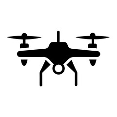 Drone logo icon silhouette on a white background