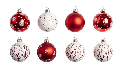 set of christmas ornaments