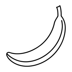 Banana Outline Vector Art Icon