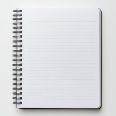 Blank spiral notebook on white background. (5)