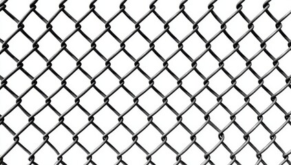 Fototapeta premium Close-up of dark gray chain link fence.