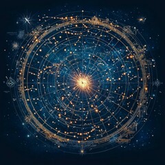 Celestial stars illustration