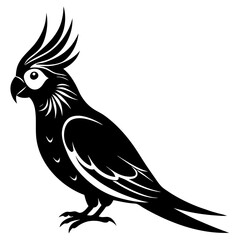Cockatiel Silhouette vector illustration
