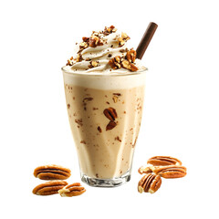Tasty Maple Pecan Shake isolated on transparent background