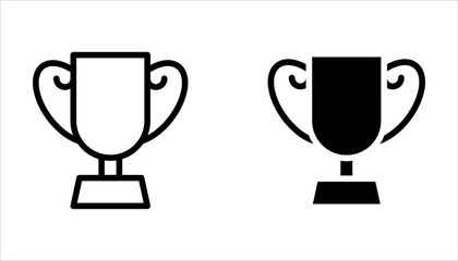 Trophy icon set. Trophy cup, winner cup, Reward symbol sign for web and mobile on white background