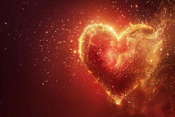 A Vibrant Valentine's Day-Themed Background: Rich Red Tones of Love