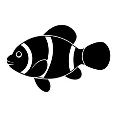 Clownfish Silhouette vector illustration