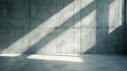 Obraz premium Abstract Concrete Wall with Light and Shadow Play in Interior Space
